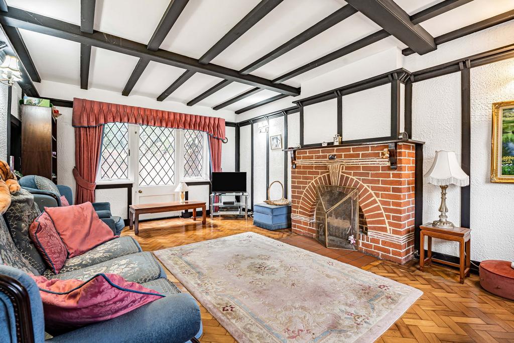 Living room, fireplace