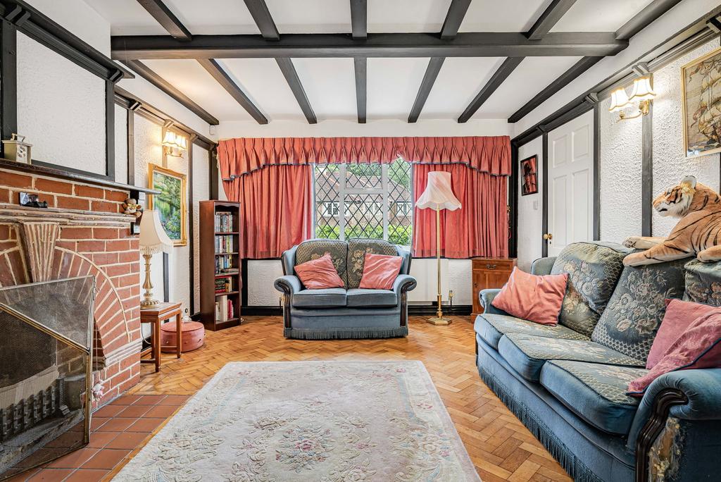 Living room, fireplace