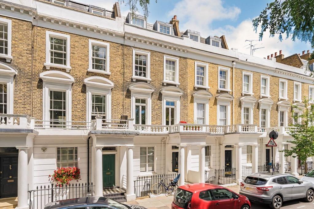 Terraced house exterior, parking