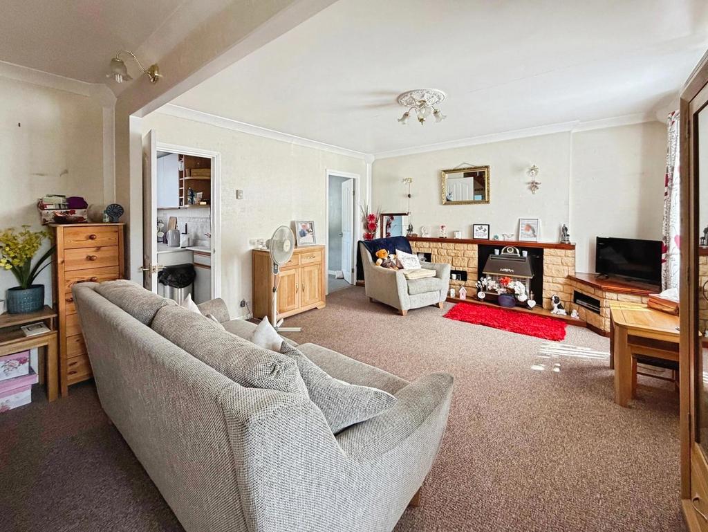 Living room, fireplace