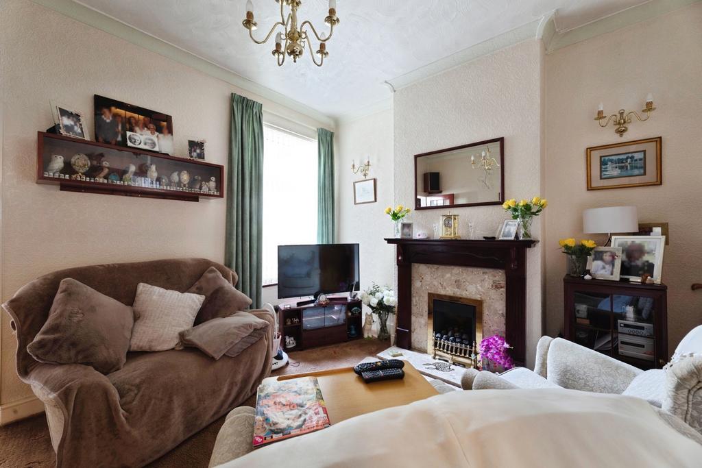 Living room, fireplace
