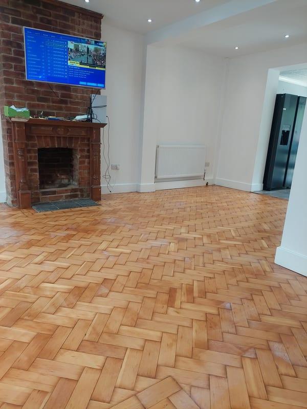 Living room, fireplace
