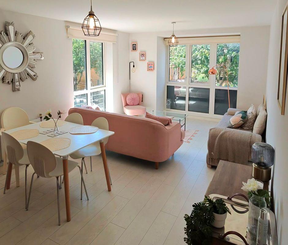 Open-plan living area, open plan living