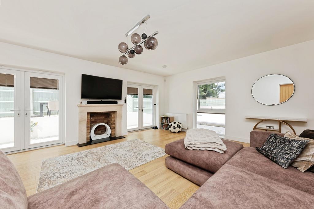 Living room, fireplace