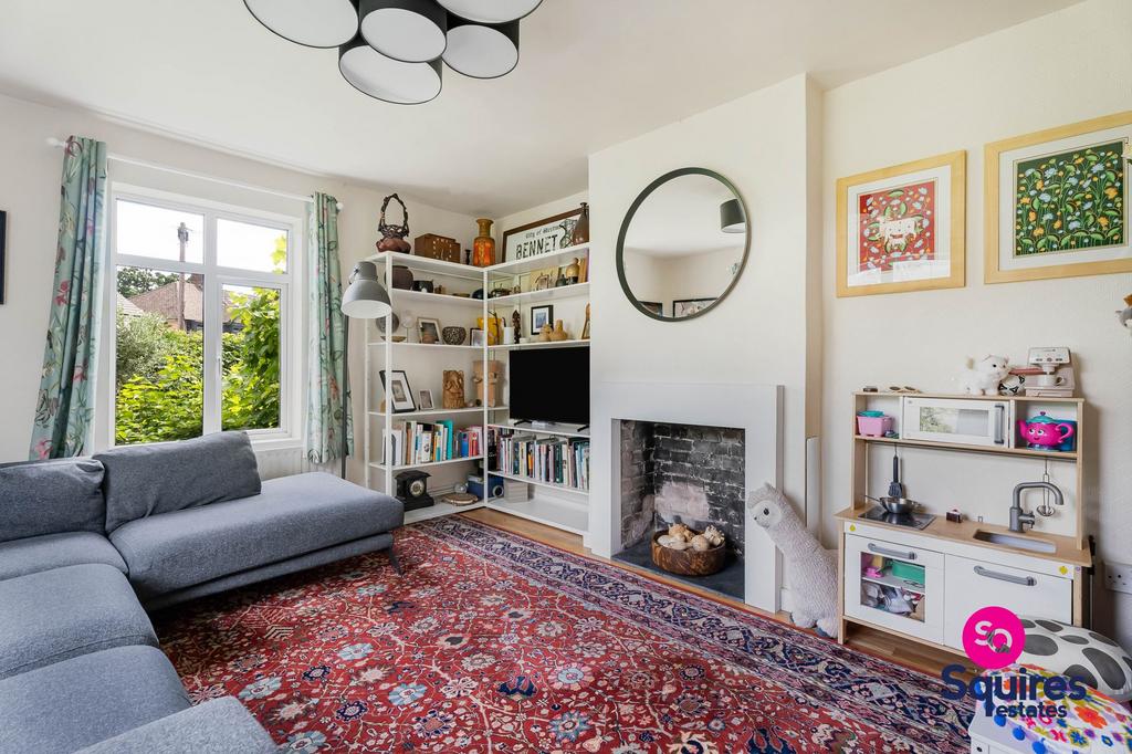 Living room, fireplace