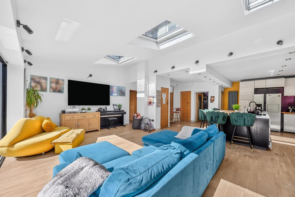 Open-plan living area, open plan living