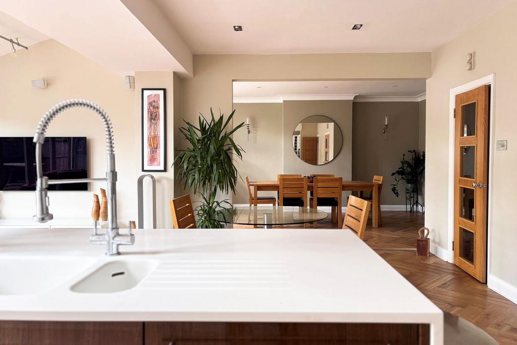 Open-plan living area, open plan living