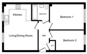Open-plan living area