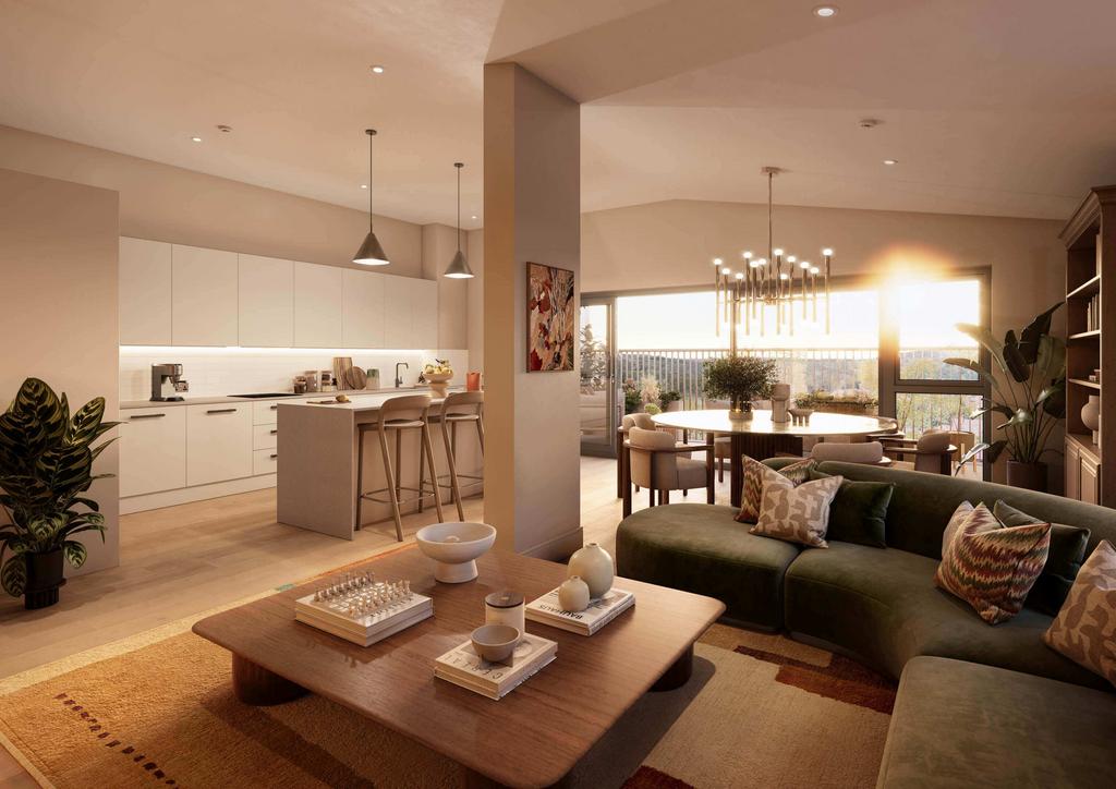 Living room, open plan living
