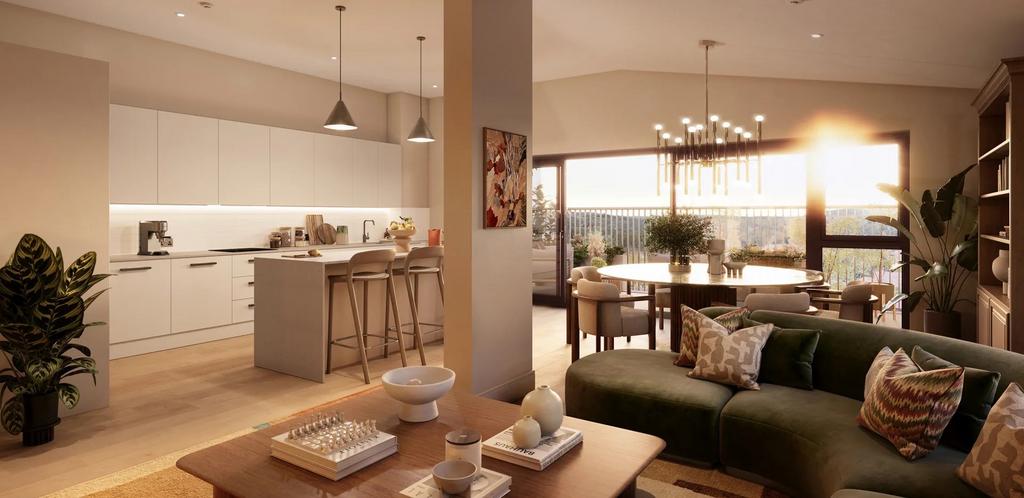 Open-plan living area, open plan living