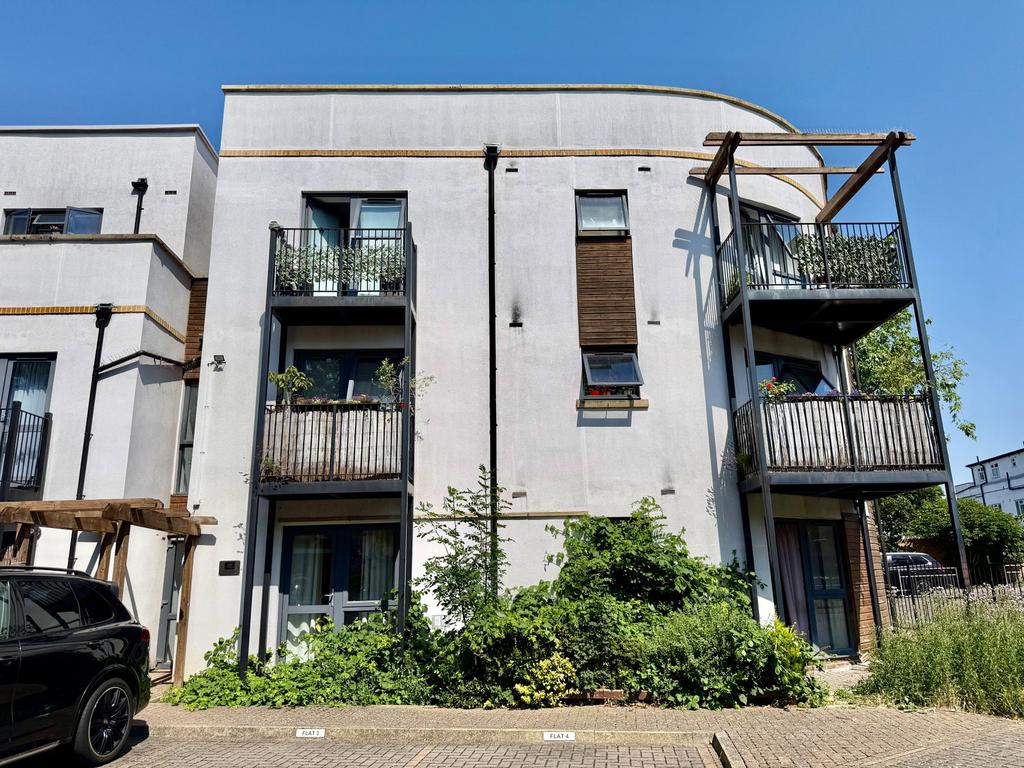 Apartment building facade, block of apartments