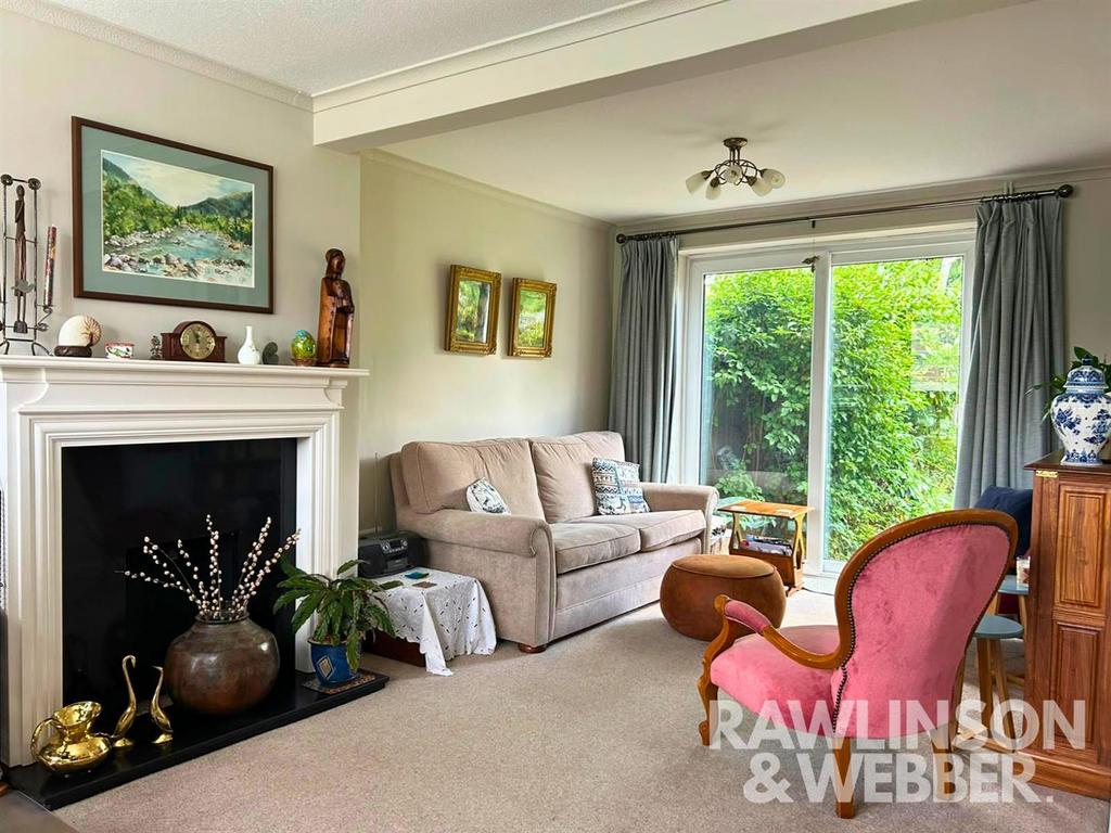 Living room, fireplace
