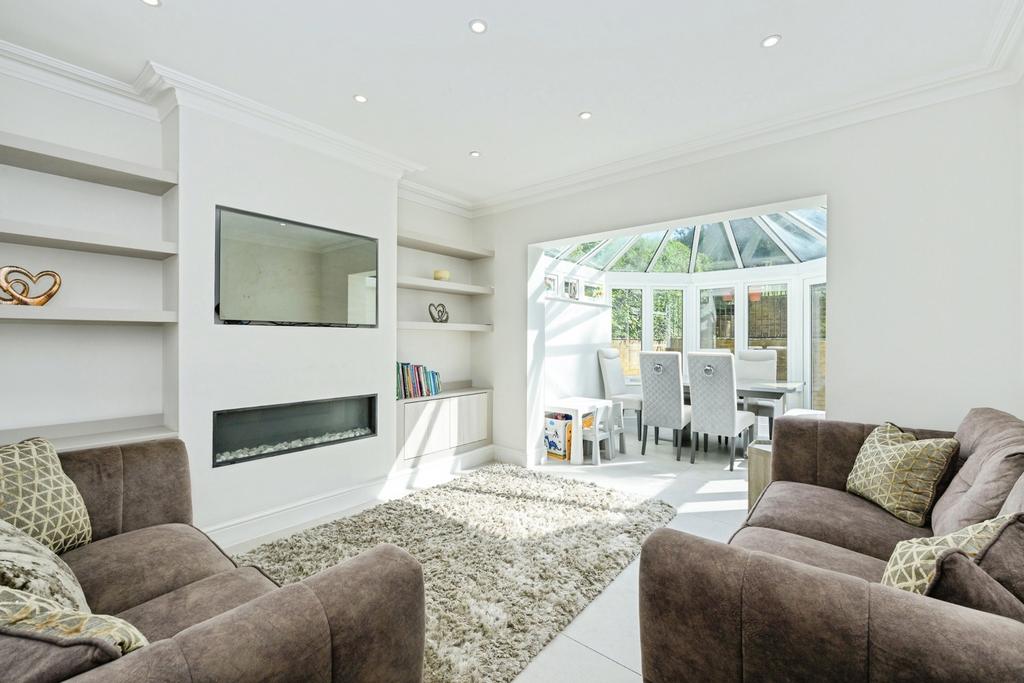 Living room, fireplace