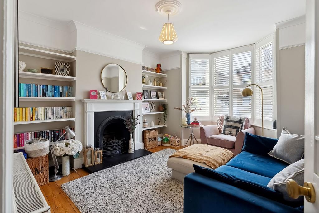 Living room, fireplace