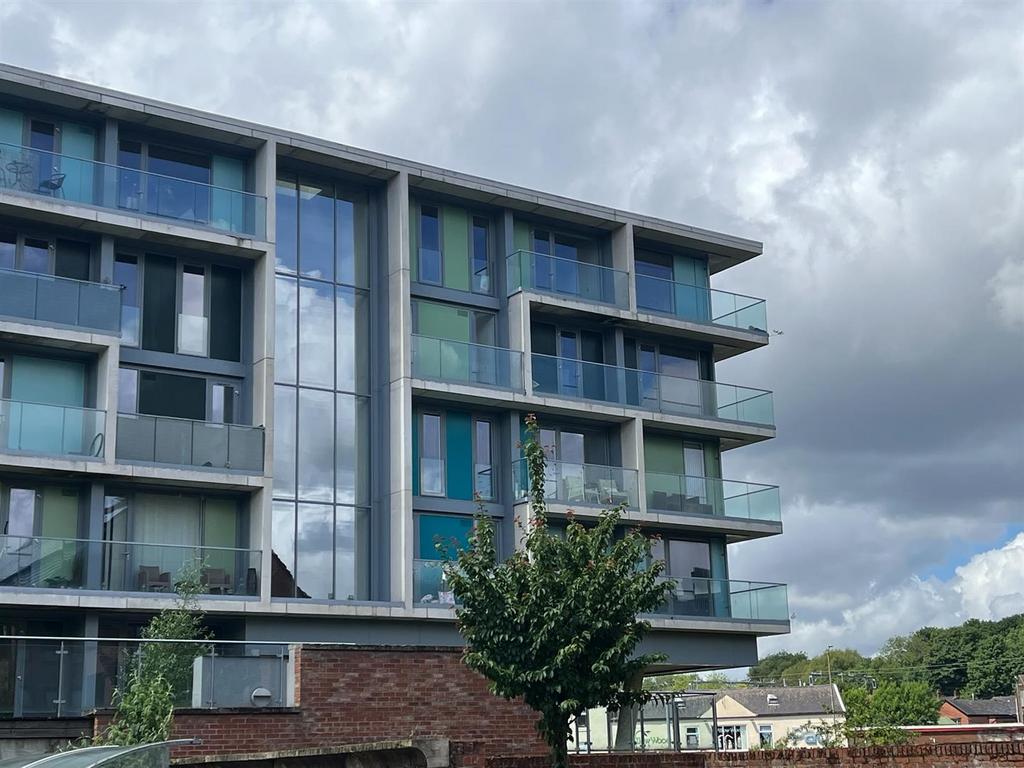 Apartment building facade, block of apartments