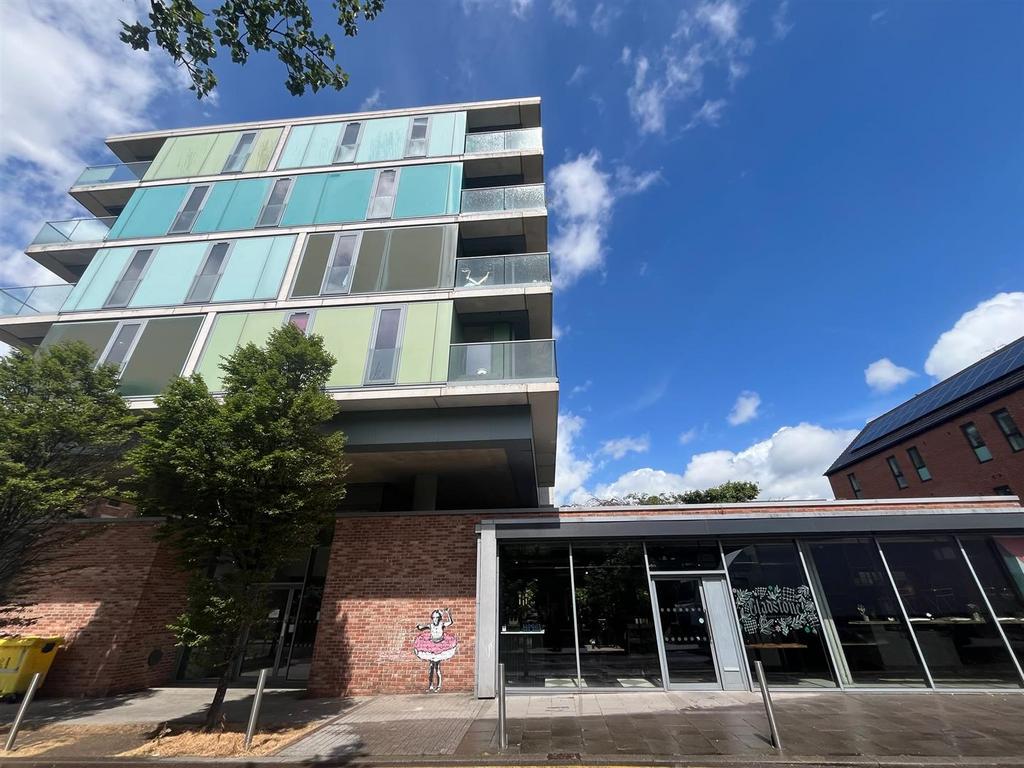 Apartment building facade, block of apartments