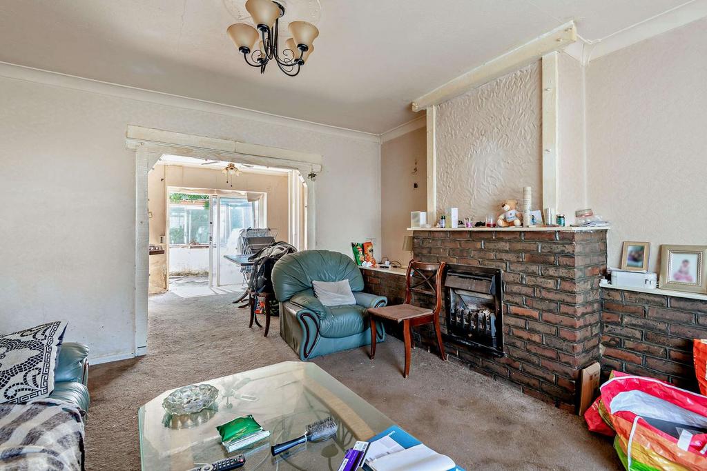 Living room, fireplace