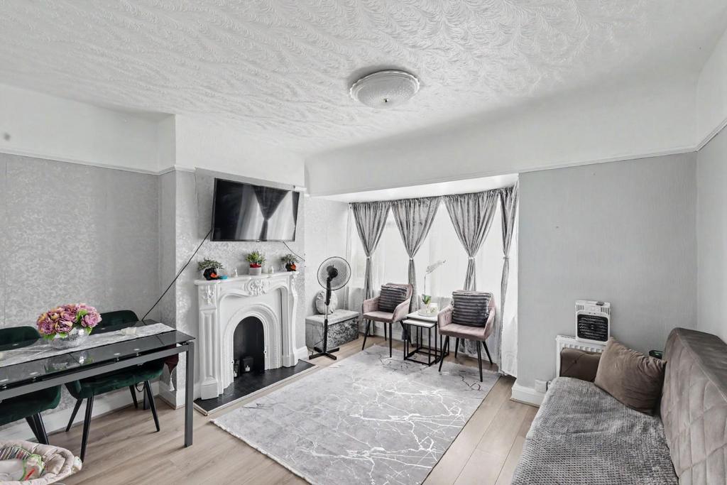 Living room, fireplace