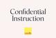 Confidential Instruction, St. Ouen, JE2
