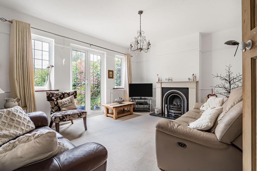 Living room, fireplace