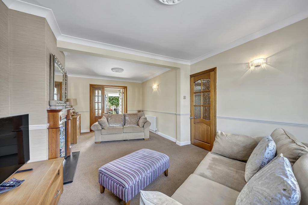 Living room, fireplace
