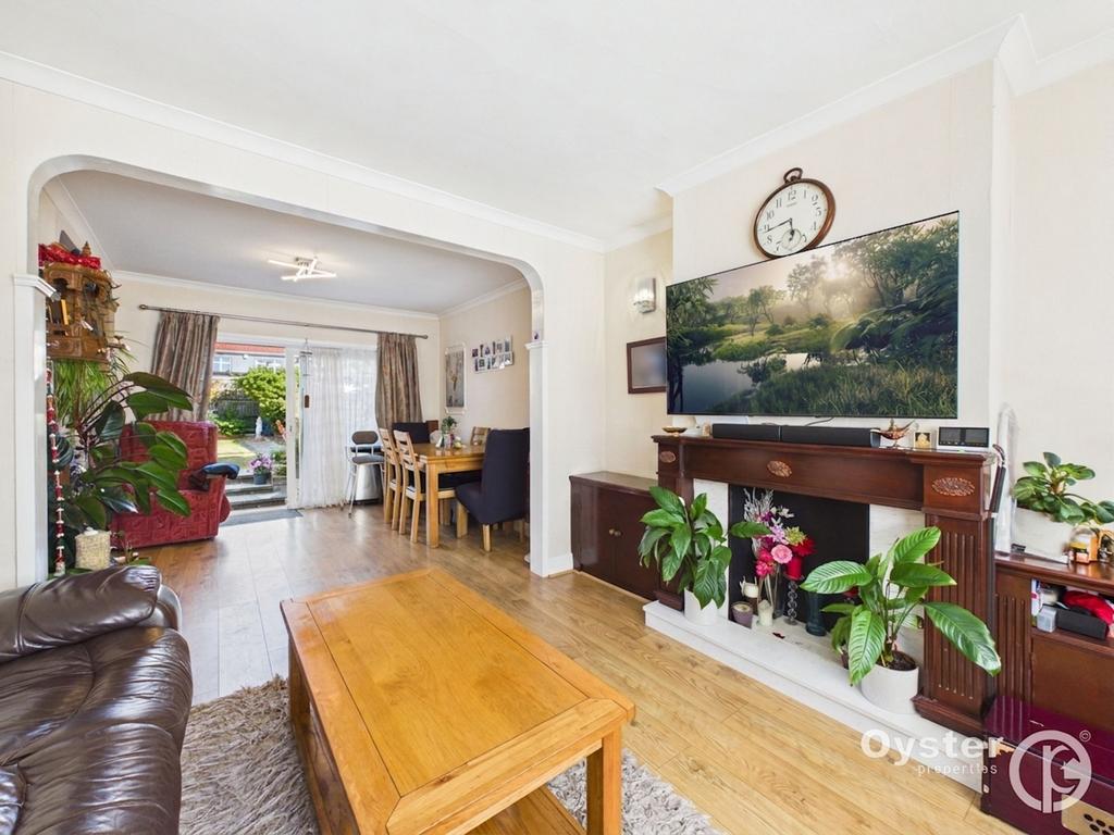 Living room, fireplace