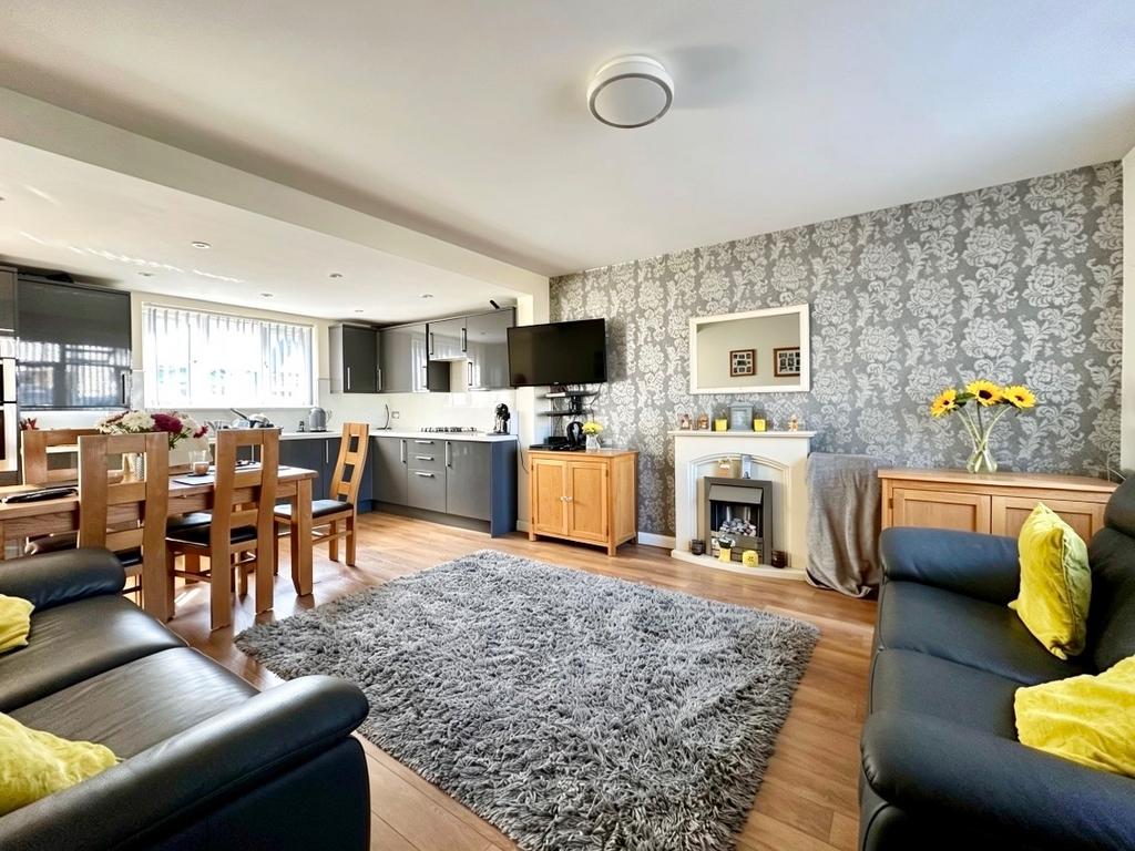 Open-plan living area, open plan living