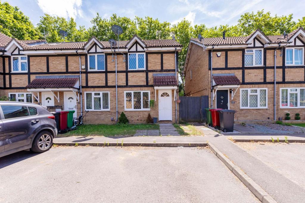 Terraced house exterior, parking