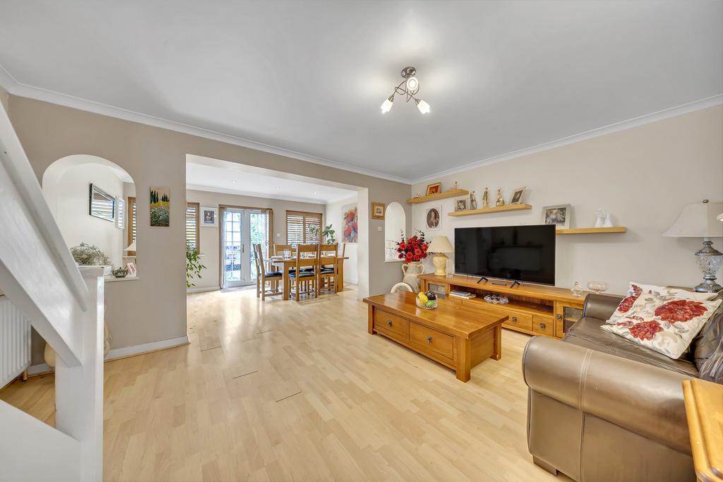 Open-plan living area, open plan living
