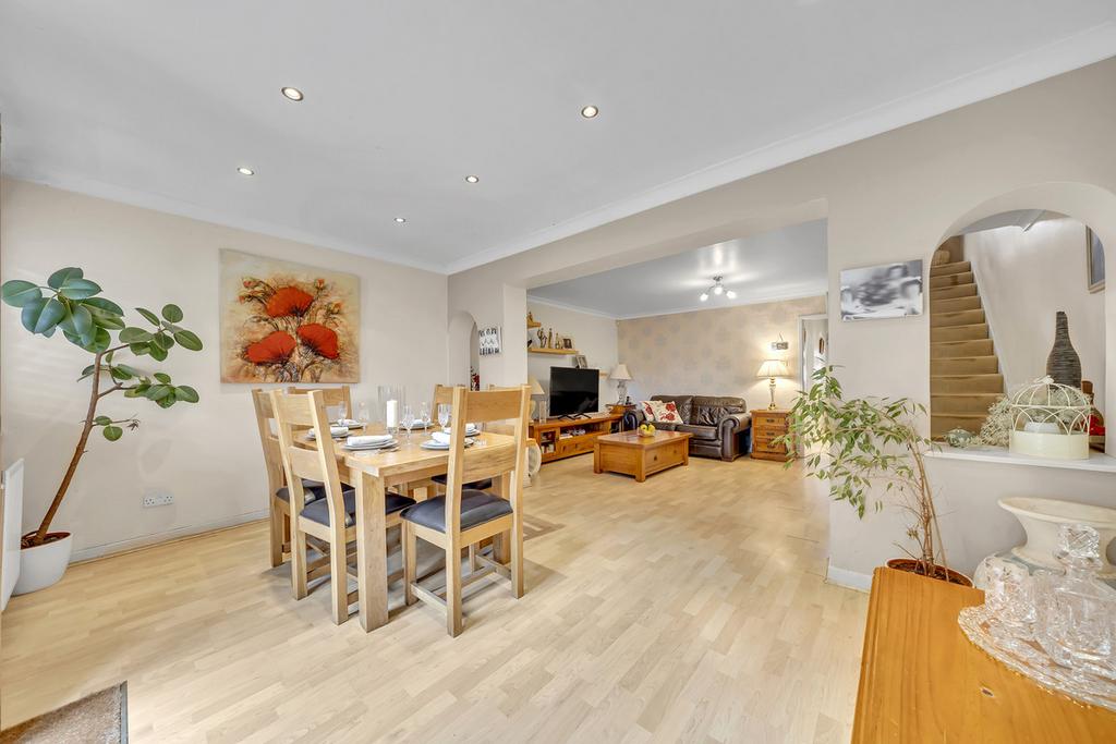 Open-plan living area, open plan living