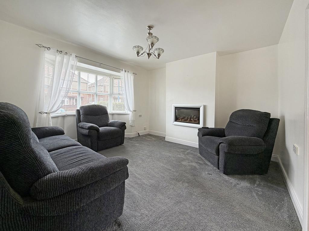 Living room, fireplace