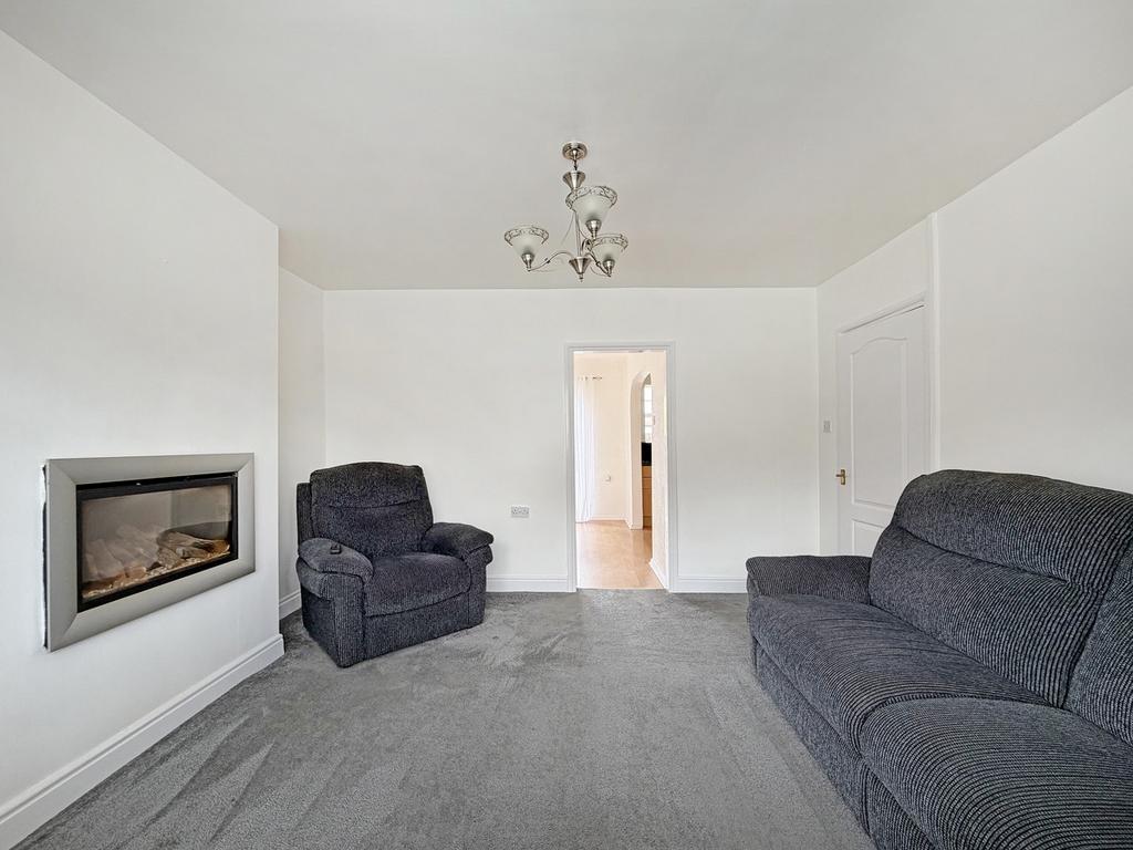 Living room, fireplace