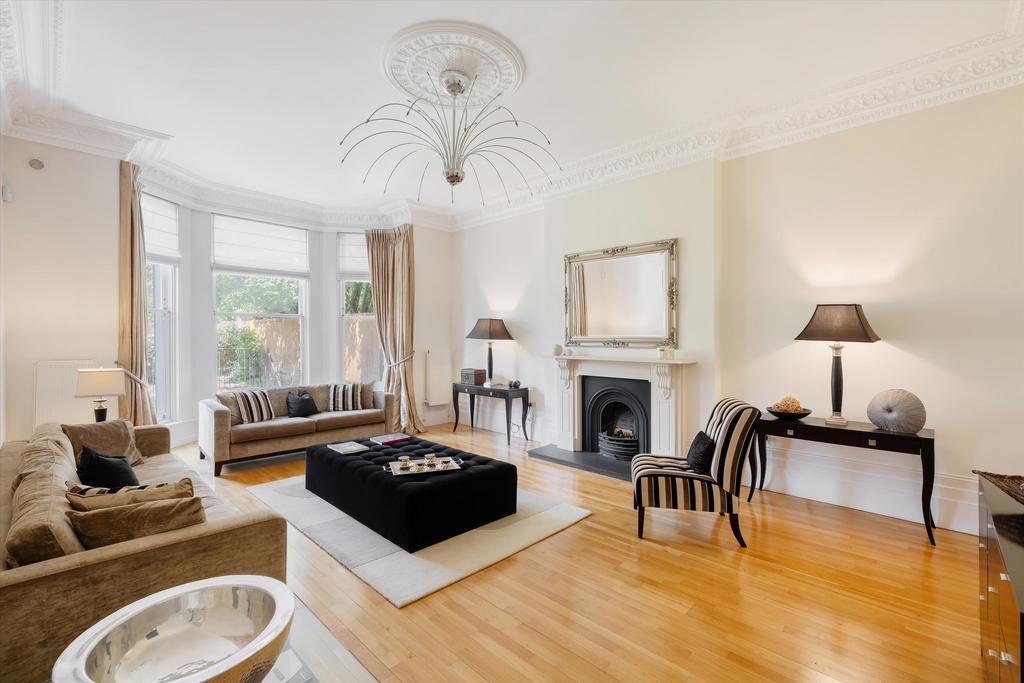Living room, fireplace