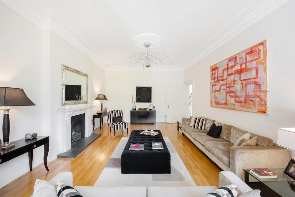 Living room, fireplace