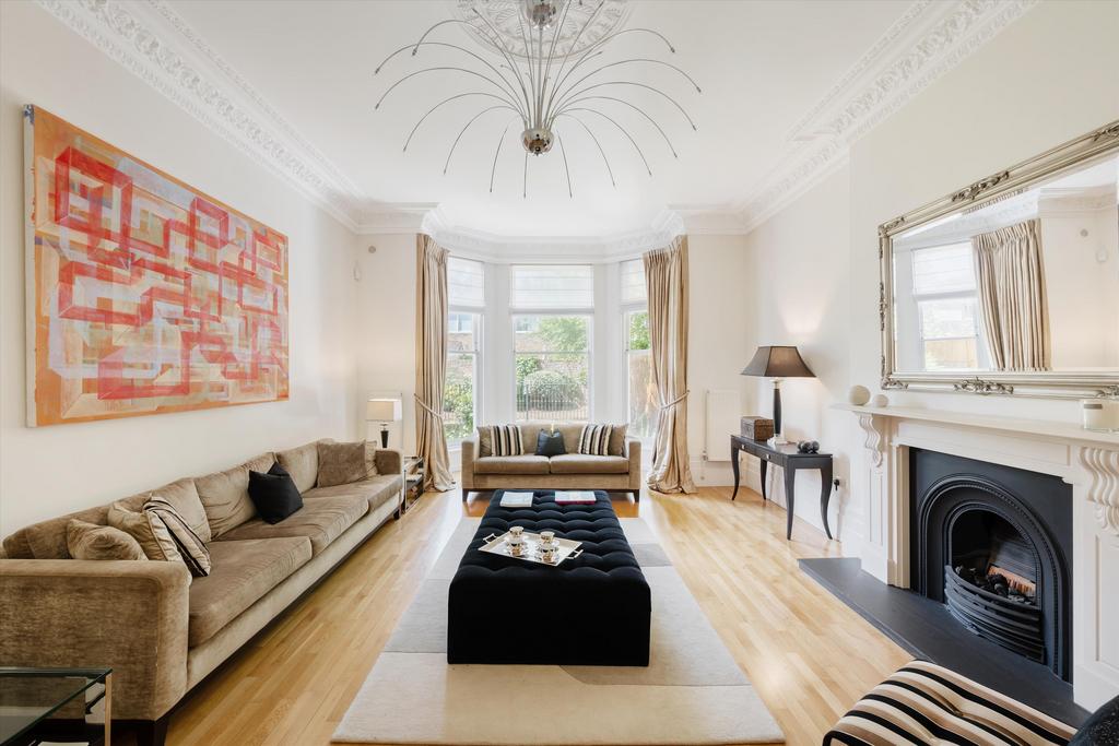 Living room, fireplace