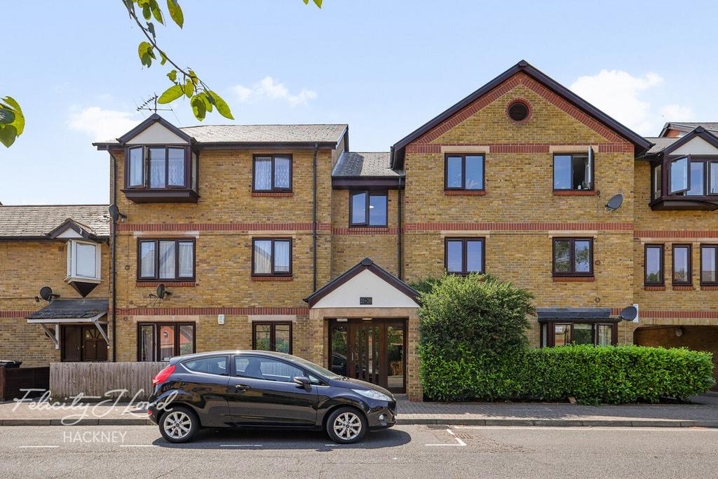 Terraced house exterior, parking