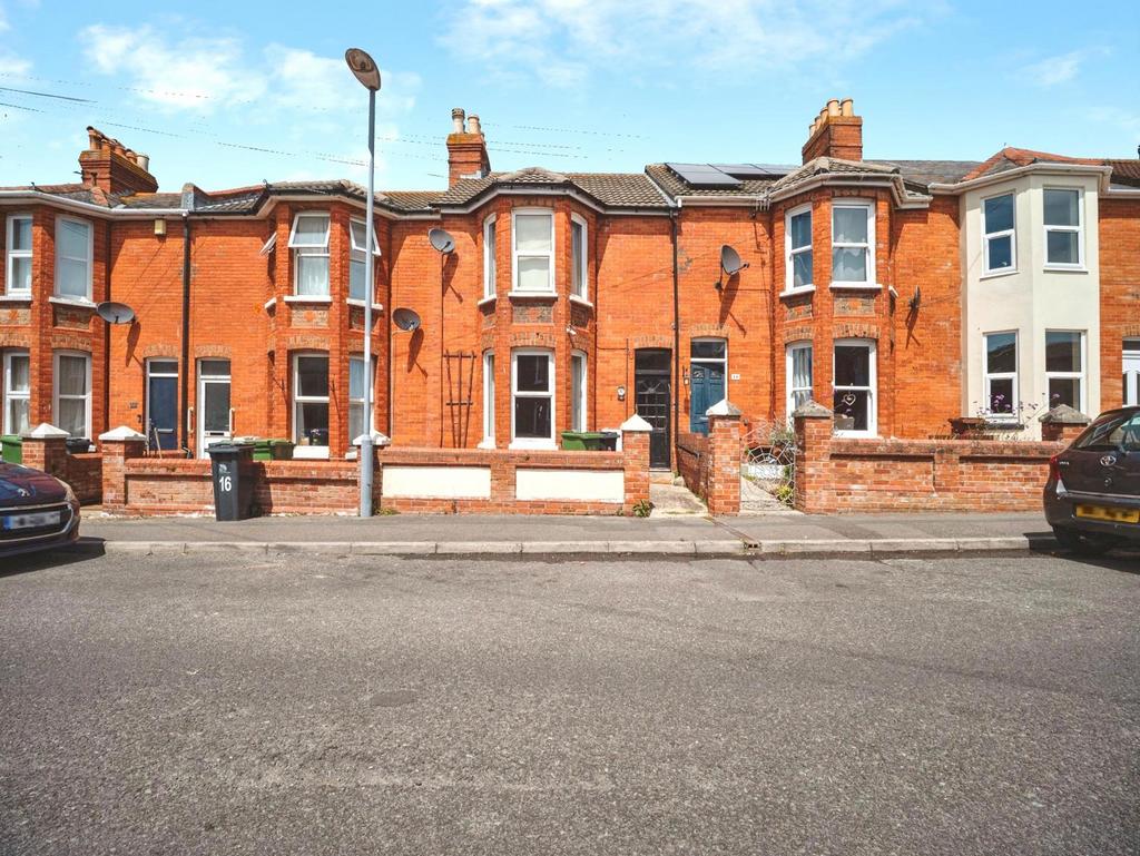 Terraced house exterior, parking