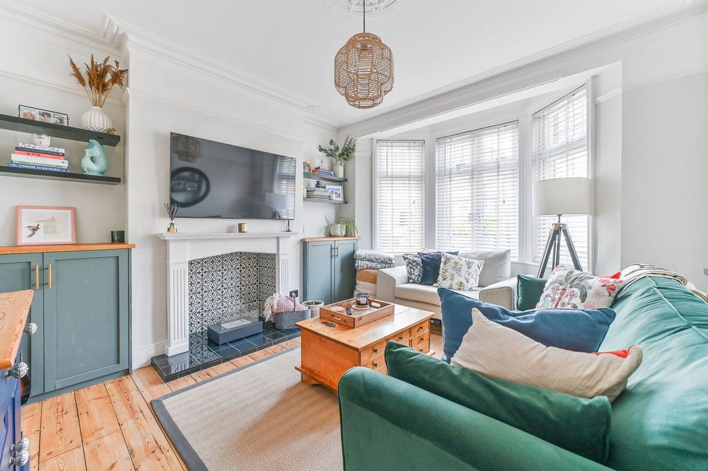 Living room, fireplace