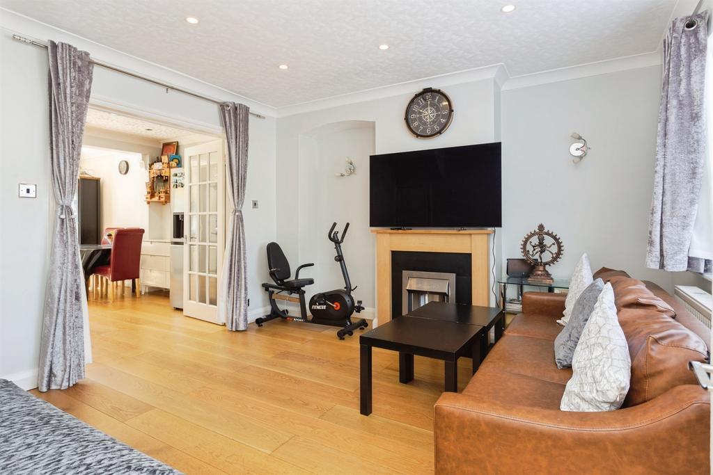Living room, fireplace