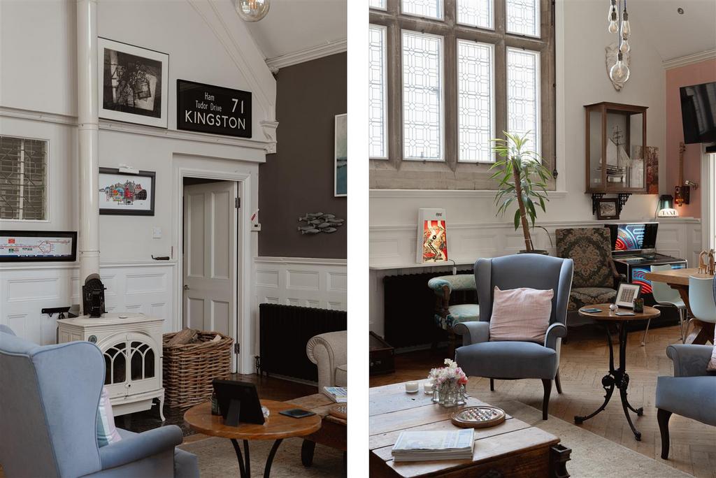 Reception room, fireplace