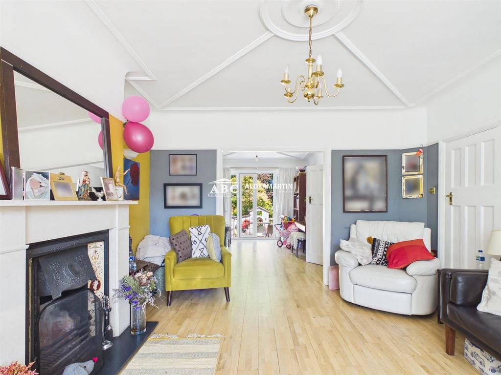Living room, fireplace