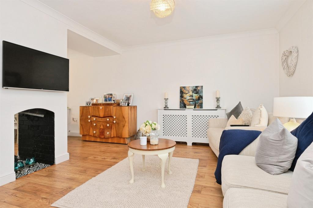 Living room, fireplace