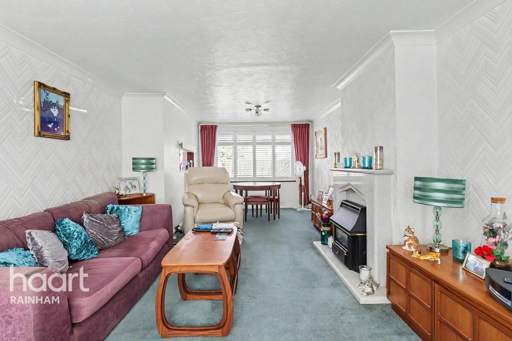Living room, fireplace