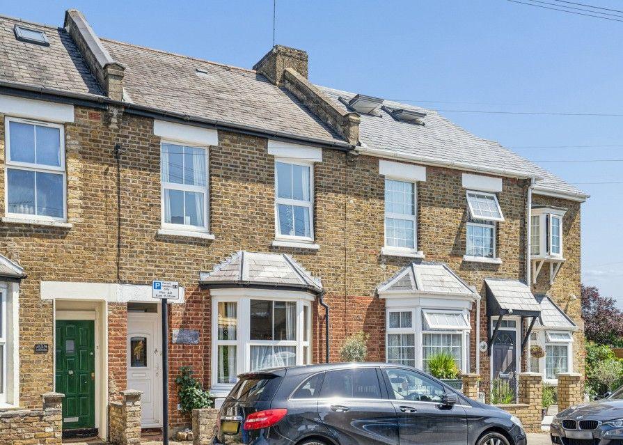 Terraced house exterior, parking