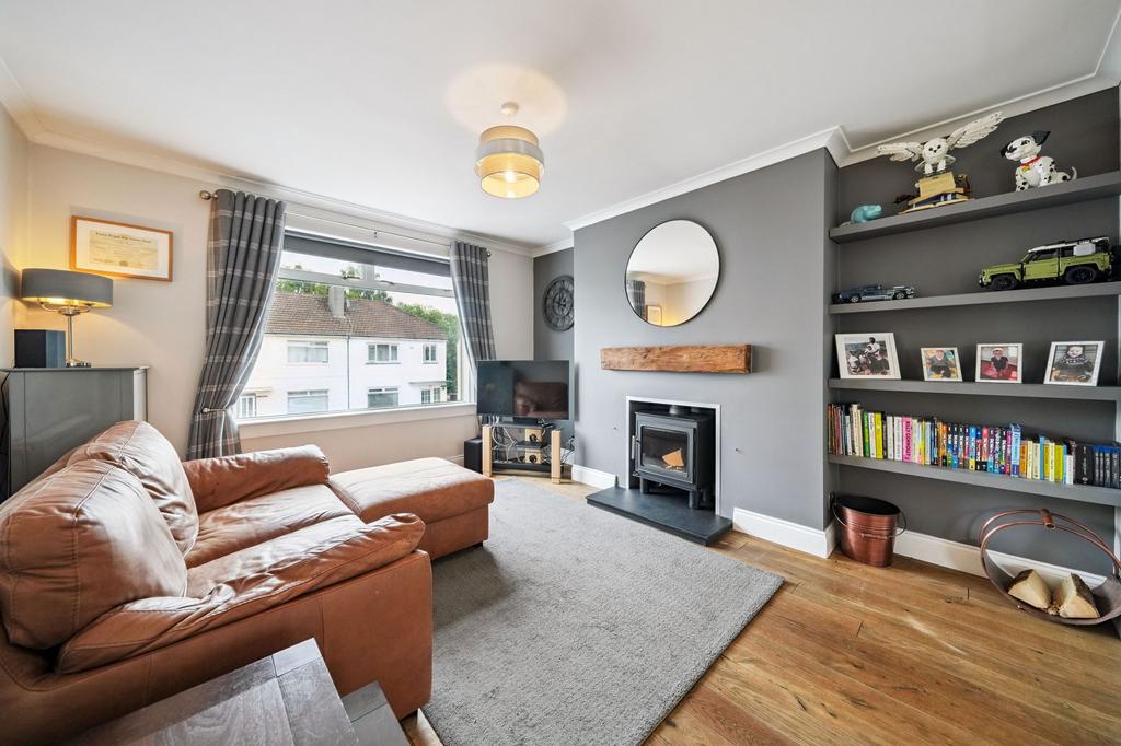 Living room, fireplace