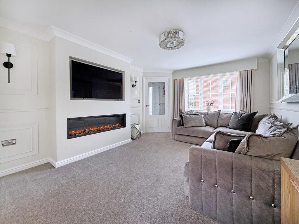 Living room, fireplace