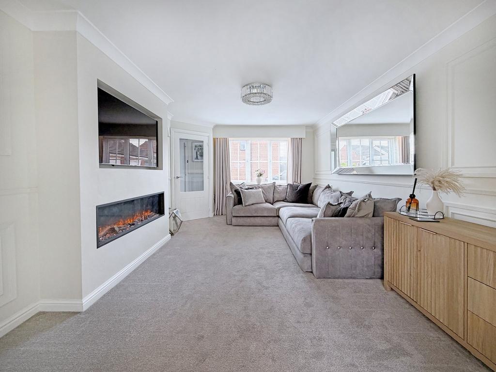 Living room, fireplace