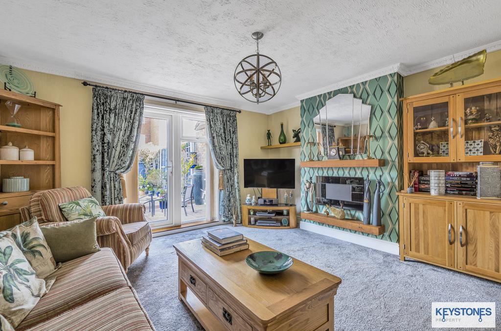 Living room, fireplace