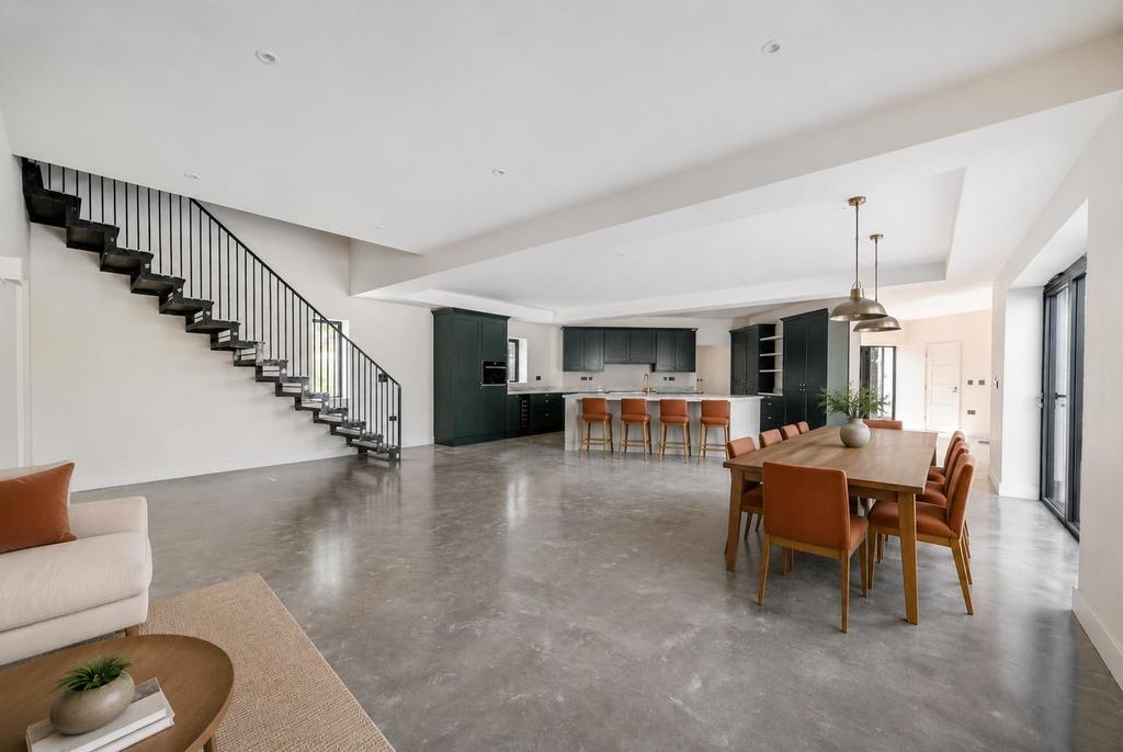 Open-plan living area, open plan living