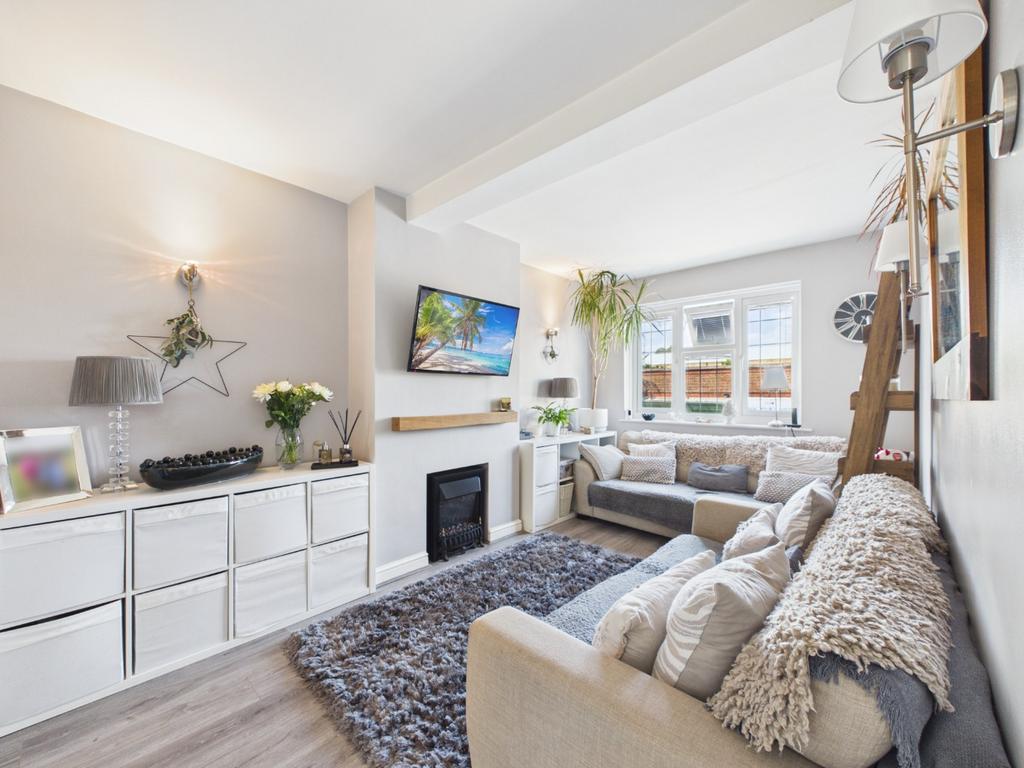 Living room, fireplace